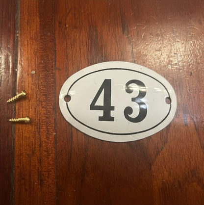 Classic Oval Enamel House Numbers (Aluminium)