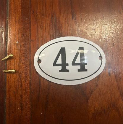 Classic Oval Enamel House Numbers (Aluminium)