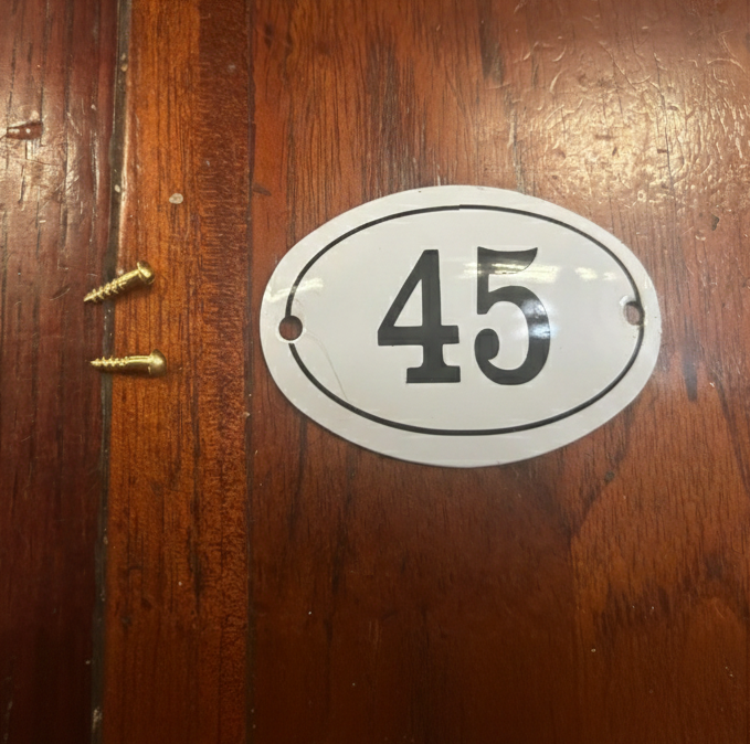 Classic Oval Enamel House Numbers (Aluminium)