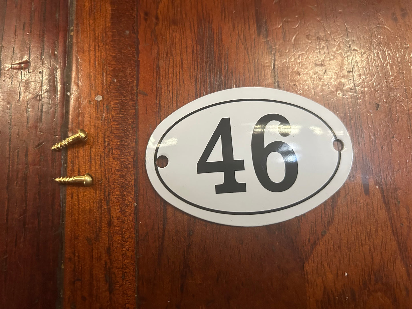 Black & White Enamel Numbers (Large)