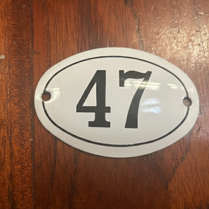 Classic Oval Enamel House Numbers (Aluminium)
