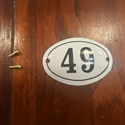 Classic Oval Enamel House Numbers (Aluminium)