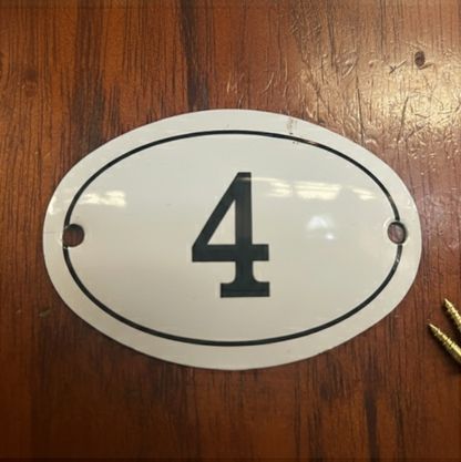 Classic Oval Enamel House Numbers (Aluminium)