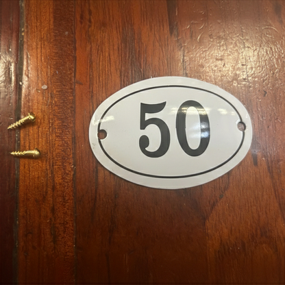 Classic Oval Enamel House Numbers (Aluminium)