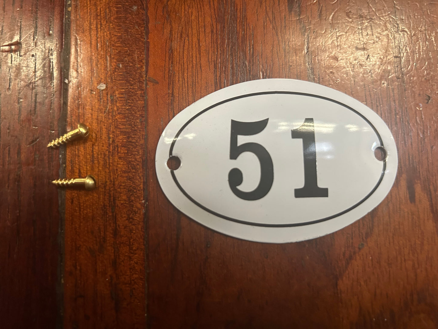 Black & White Enamel Numbers (Large)
