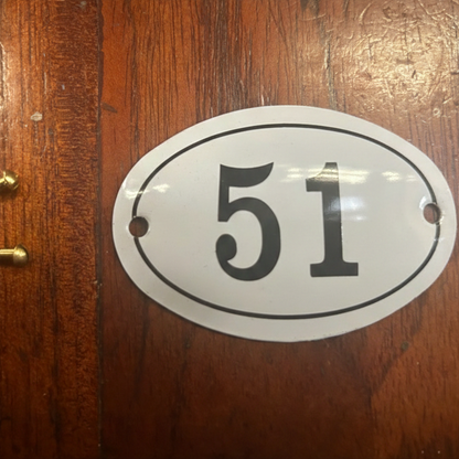 Classic Oval Enamel House Numbers (Aluminium)