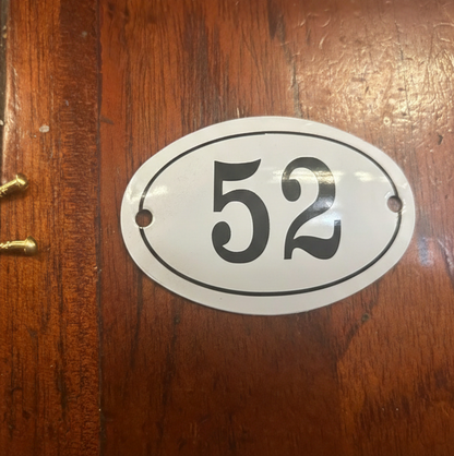 Classic Oval Enamel House Numbers (Aluminium)