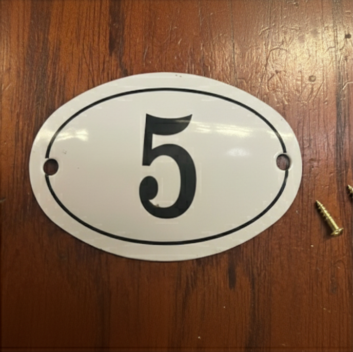 Classic Oval Enamel House Numbers (Aluminium)