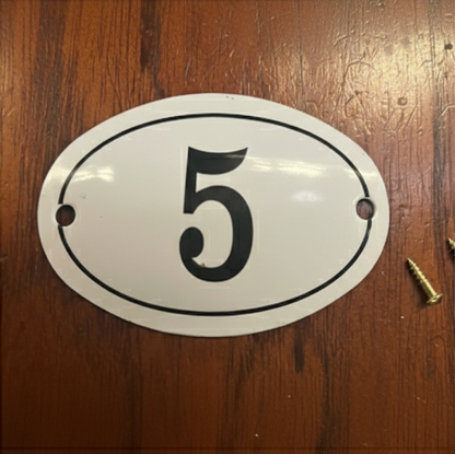 Classic Oval Enamel House Numbers (Aluminium)