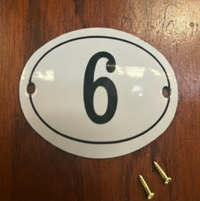 Classic Oval Enamel House Numbers (Aluminium)