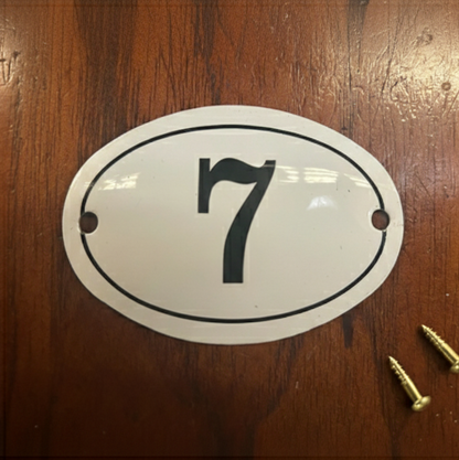 Classic Oval Enamel House Numbers (Aluminium)
