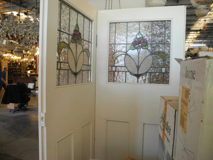Edwardian Internal leadlight French Doors