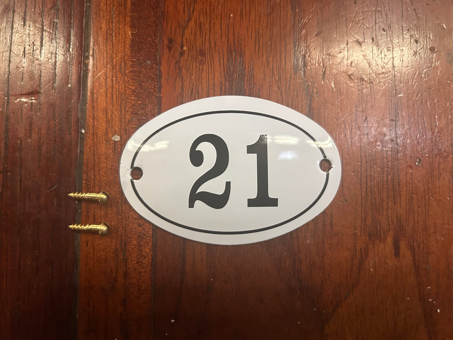 Black & White Enamel Numbers (Large)