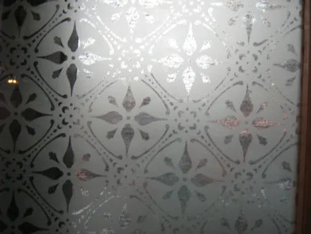 Pattern 1 - Victorian Floral Etched Glass Panel