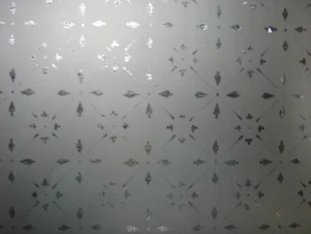Pattern 11 - Diamond Starburst Etched Glass Panel
