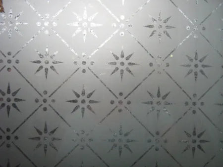 Pattern 4 - Starburst Etched Glass Panel