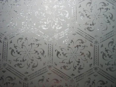 Pattern 6 - Victorian Floral Hex Glass Panel
