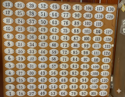 Black & White Enamel Numbers (Large)