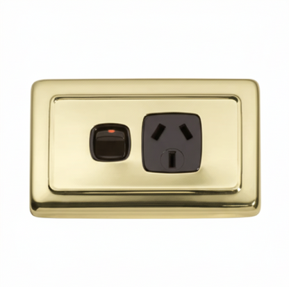 Gang Flat Plate Rocker Switches with Socket