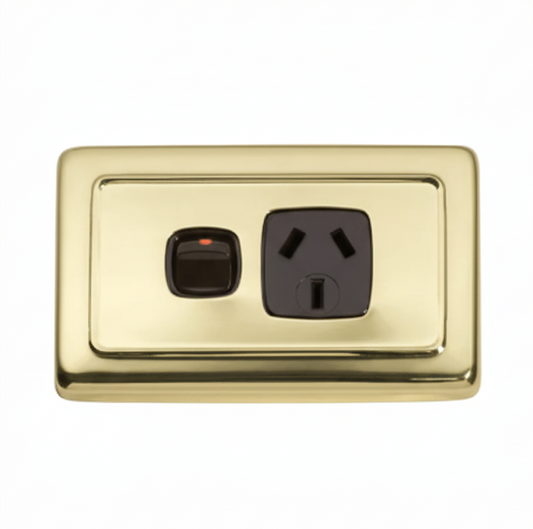 Gang Flat Plate Rocker Switches with Socket