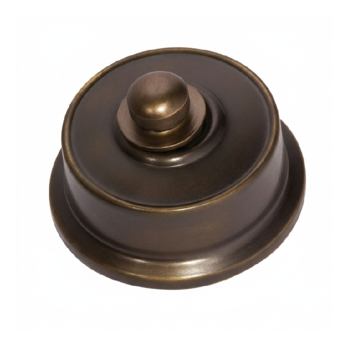 Federation-style Fan Controller with a classic decorative metal plate (square or rectangular) and a simple rotary knob, evoking a heritage or period aesthetic.