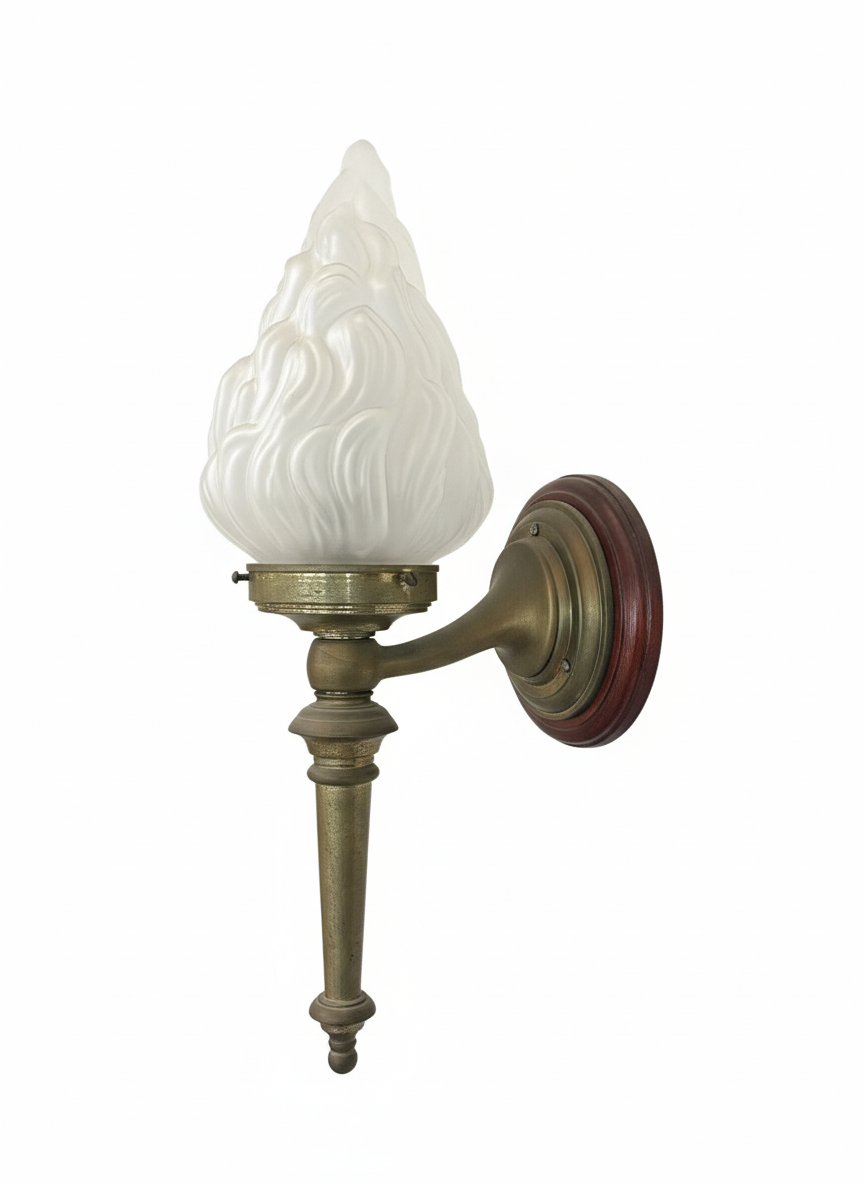 Large Cast Wall Brackett wTail Brass