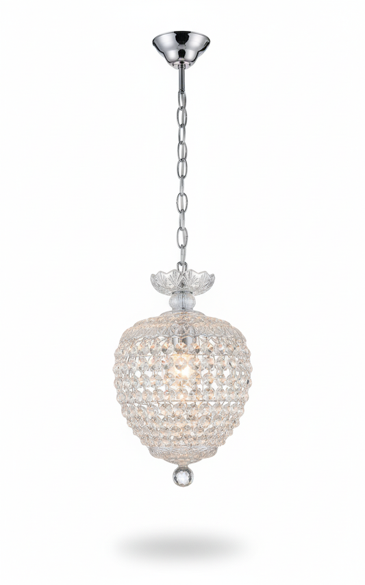 Chopin 1-Light Egyptian Crystal Basket