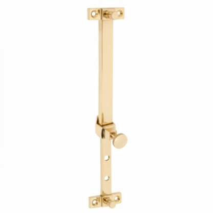 New Telescopic Pin Casement Stay - Unlacquered Polished Brass
