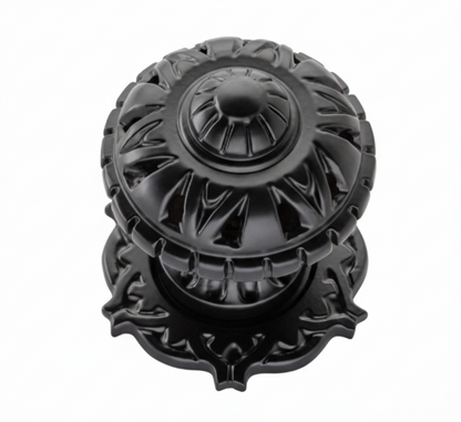 Filigree Centre Door Knob Matt Black New Sydney