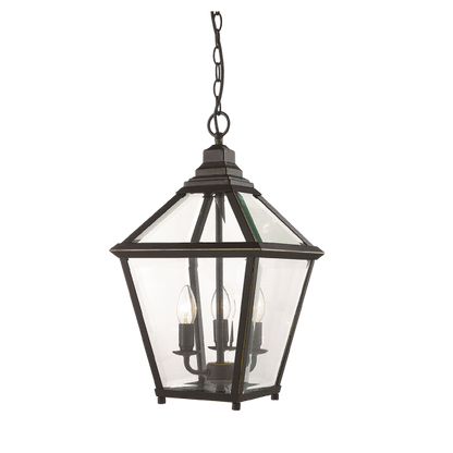 Small Lantern 3 Light Antique Bronze