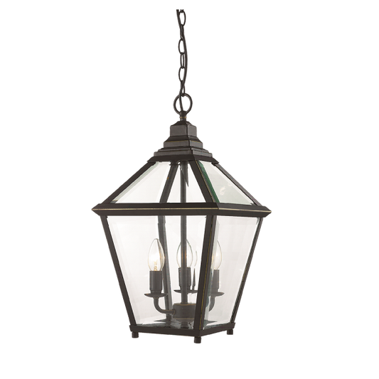 Small Lantern 3 Light Antique Bronze