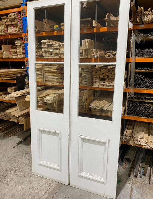 Pair of French Doors, Western Red Cedar - Diminished Stile