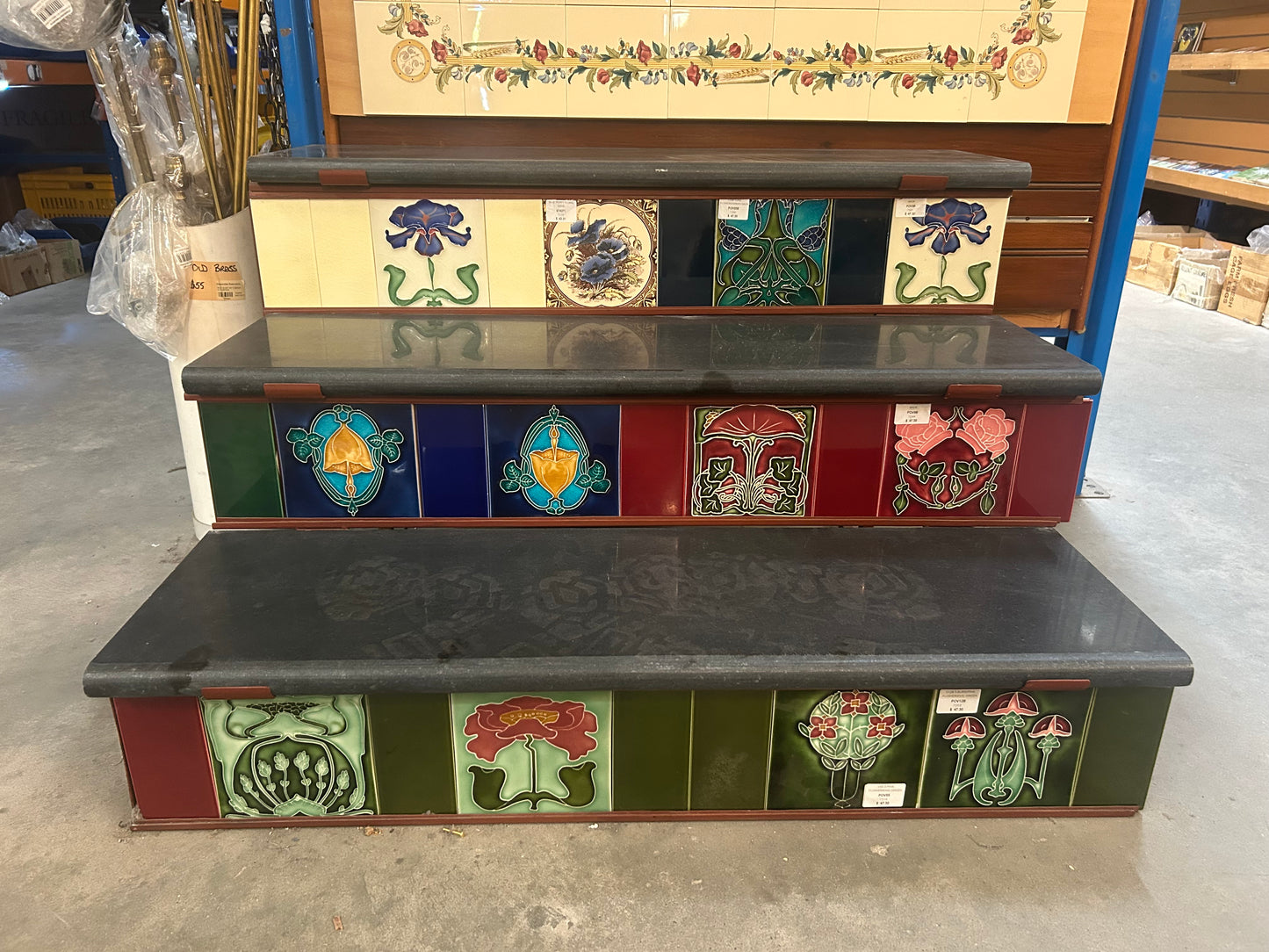 Black Granite Bullnose Slate Step Treads