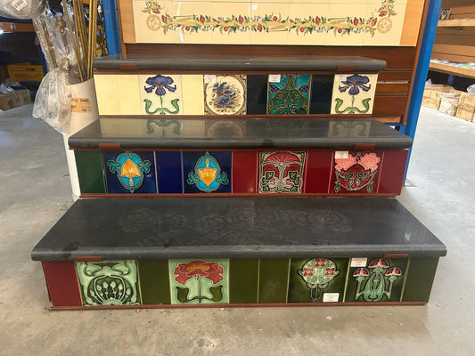 Black Granite Bullnose Slate Step Treads