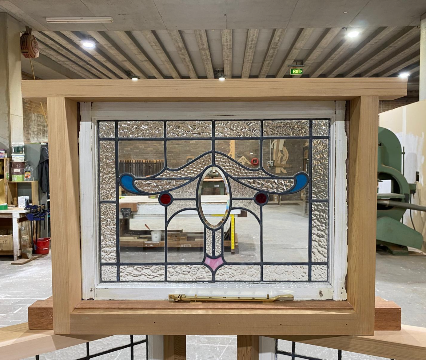 Four Leadlight Awning Windows New Cedar Frames Original Sashes