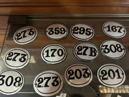 Discontinued Enamel Numbers
