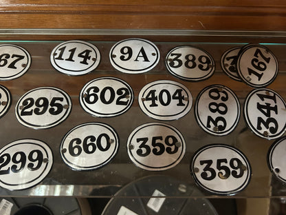 Discontinued Enamel Numbers