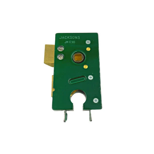 Polished brass mortice latch mechanism with an extended faceplate and a separate, matching brass strike plate.