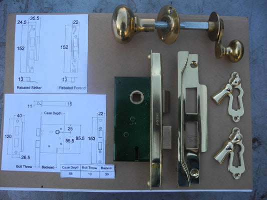 Narrow Lock and Handle Set