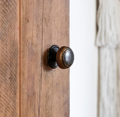 Large Milled Edged Mortice Knob – Round Rose