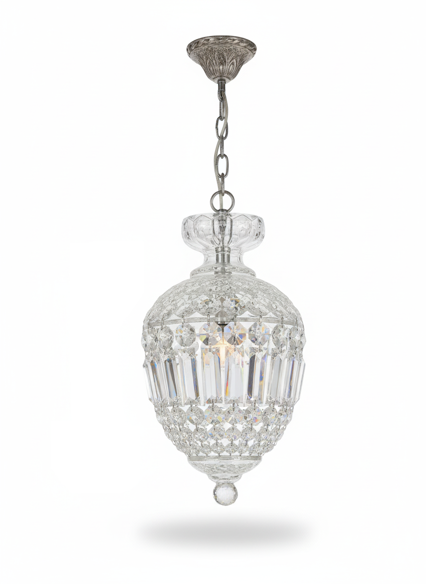 Mozart 1-Light Egyptian Crystal Basket 530H
