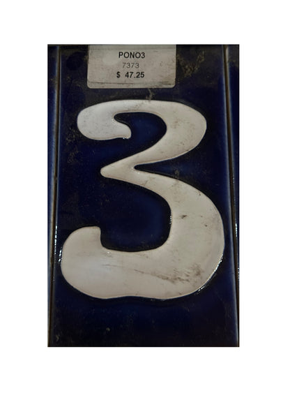French Style Blue and White Numbers