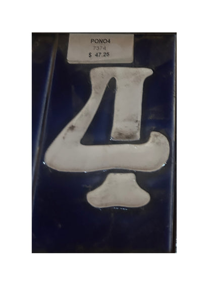 French Style Blue and White Numbers