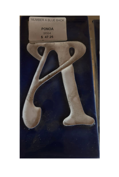 French Style Blue and White Numbers