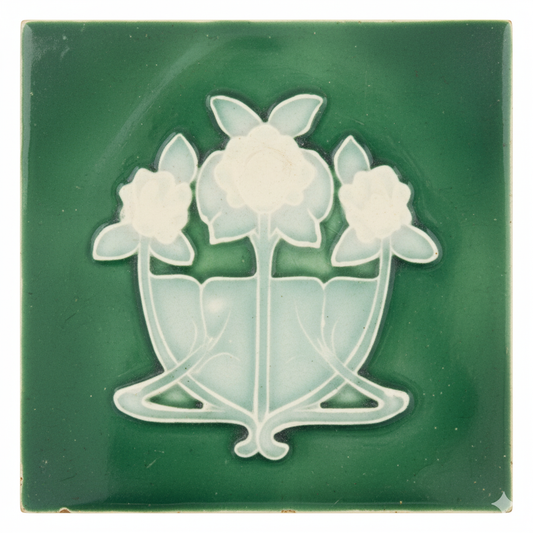 3 Lemon Flowers, Green Background