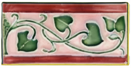 Ivy Leaf on Pink & Burgundy