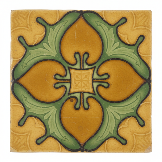 Yellow Flower, Green Background