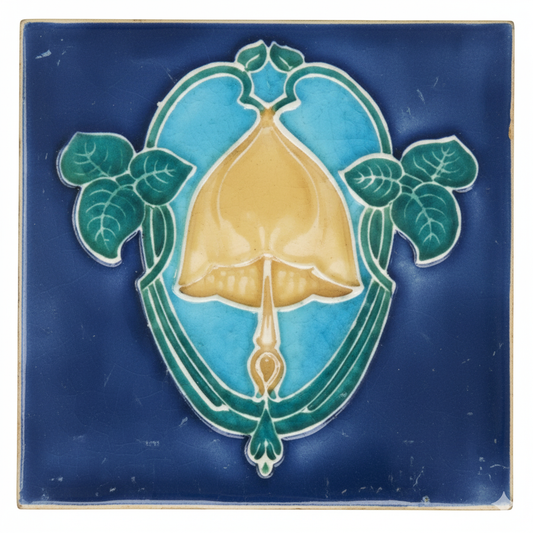Yellow Flower, Blue Background