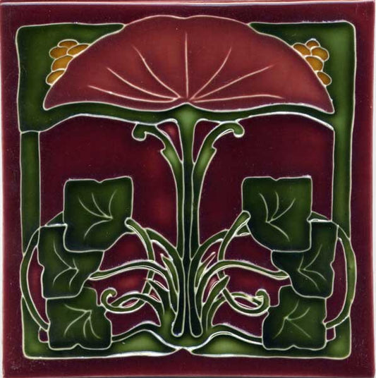 Large Burgundy Flower, Burgundy Background
