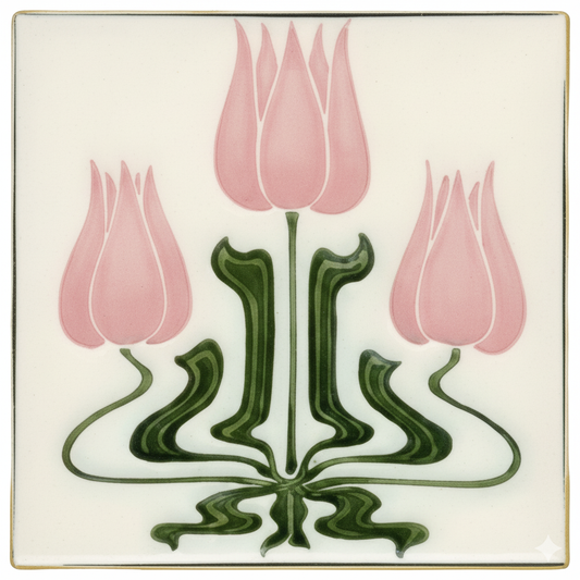 Pink Tulip, Cream Background